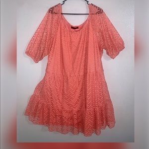 Coral 3/4 Sleeve Dress